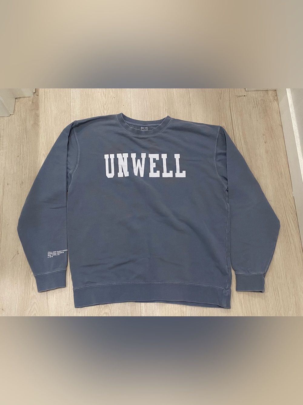 Call Her Daddy Unwell Sweatshirt Barstool Sports Blue Crewneck Alex Cooper L